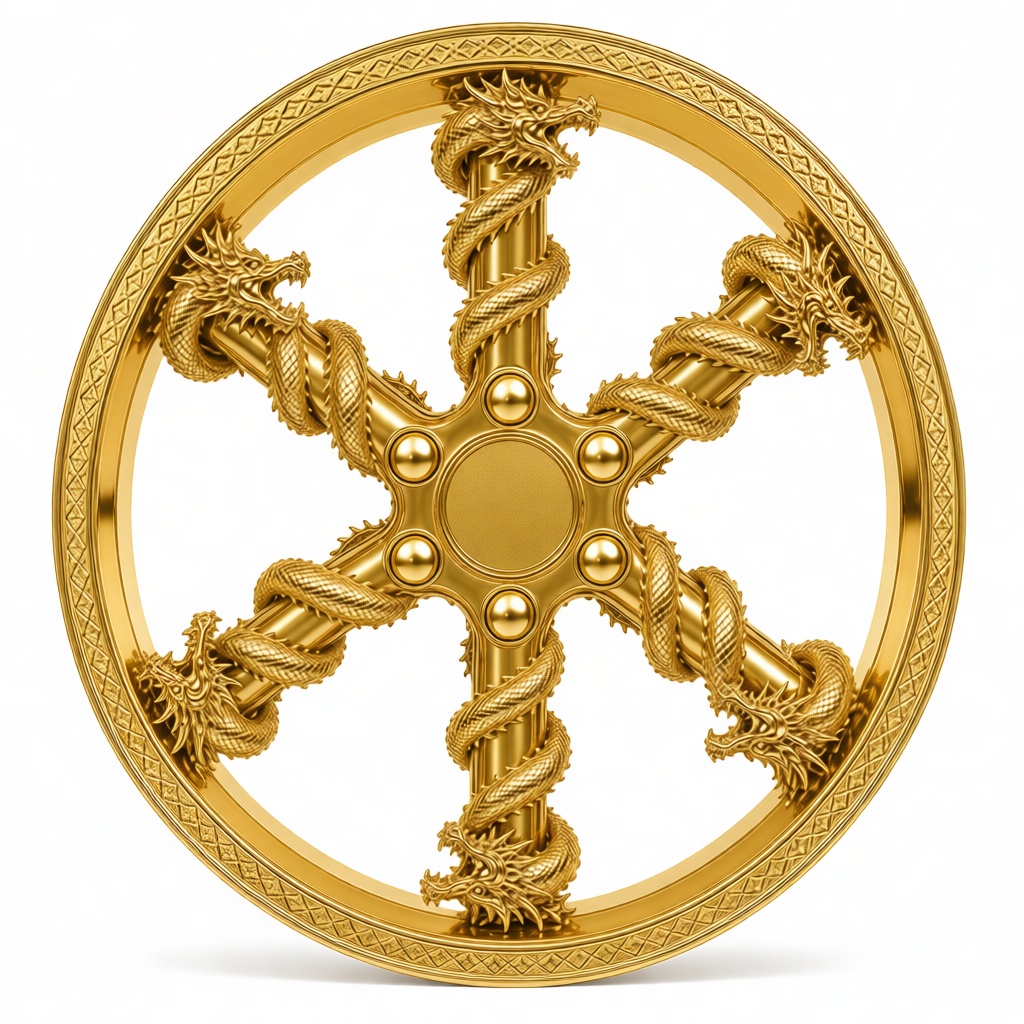 Dragon Wheel Sculpture free 3D printable STL
