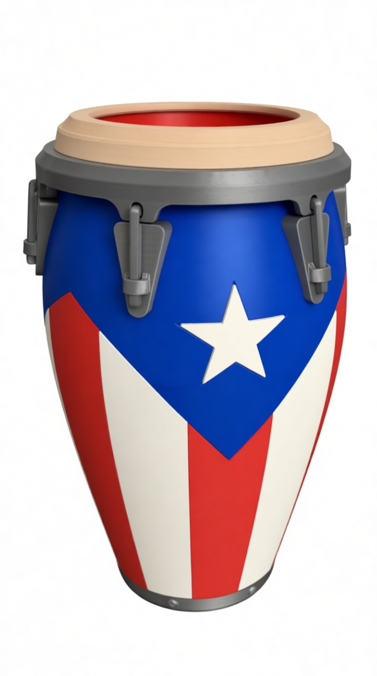 Puerto Rican Conga Drum free 3D printable STL