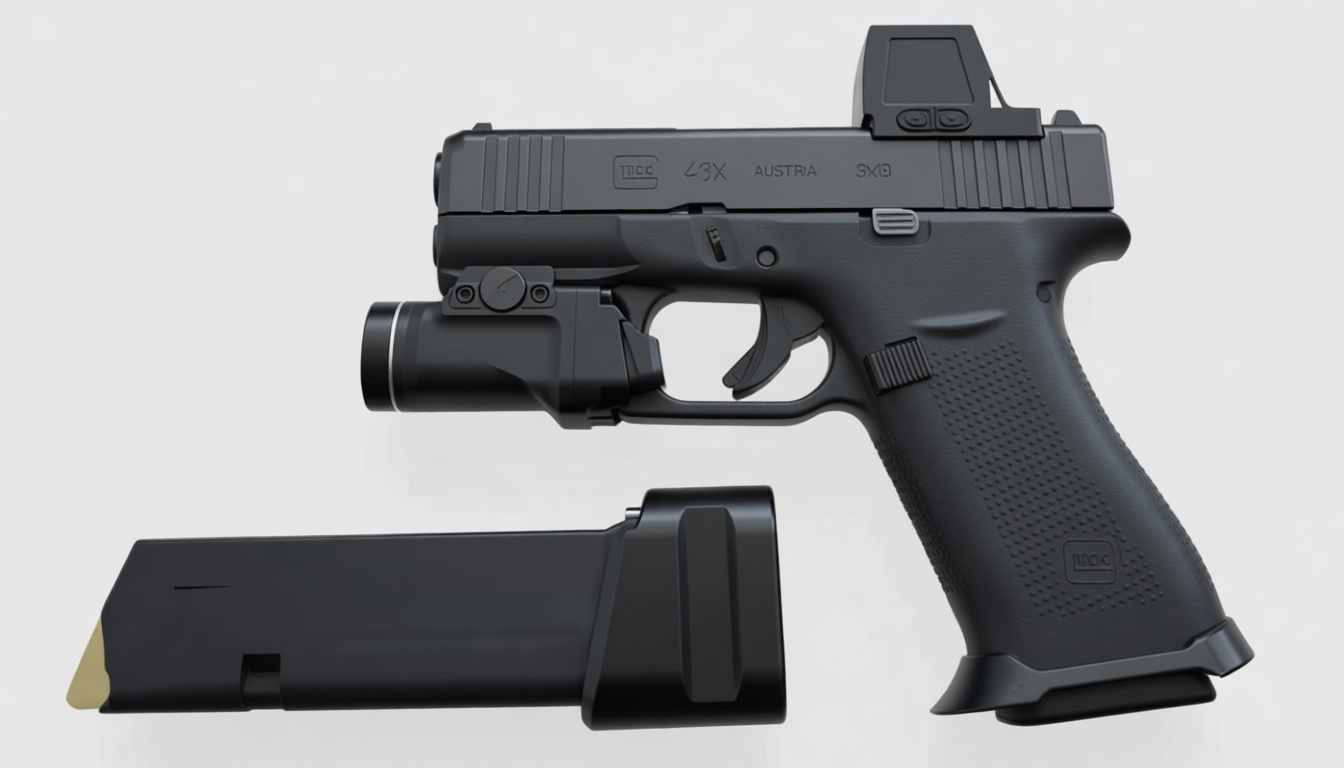 Glock 43X Pistol Model free 3D printable STL