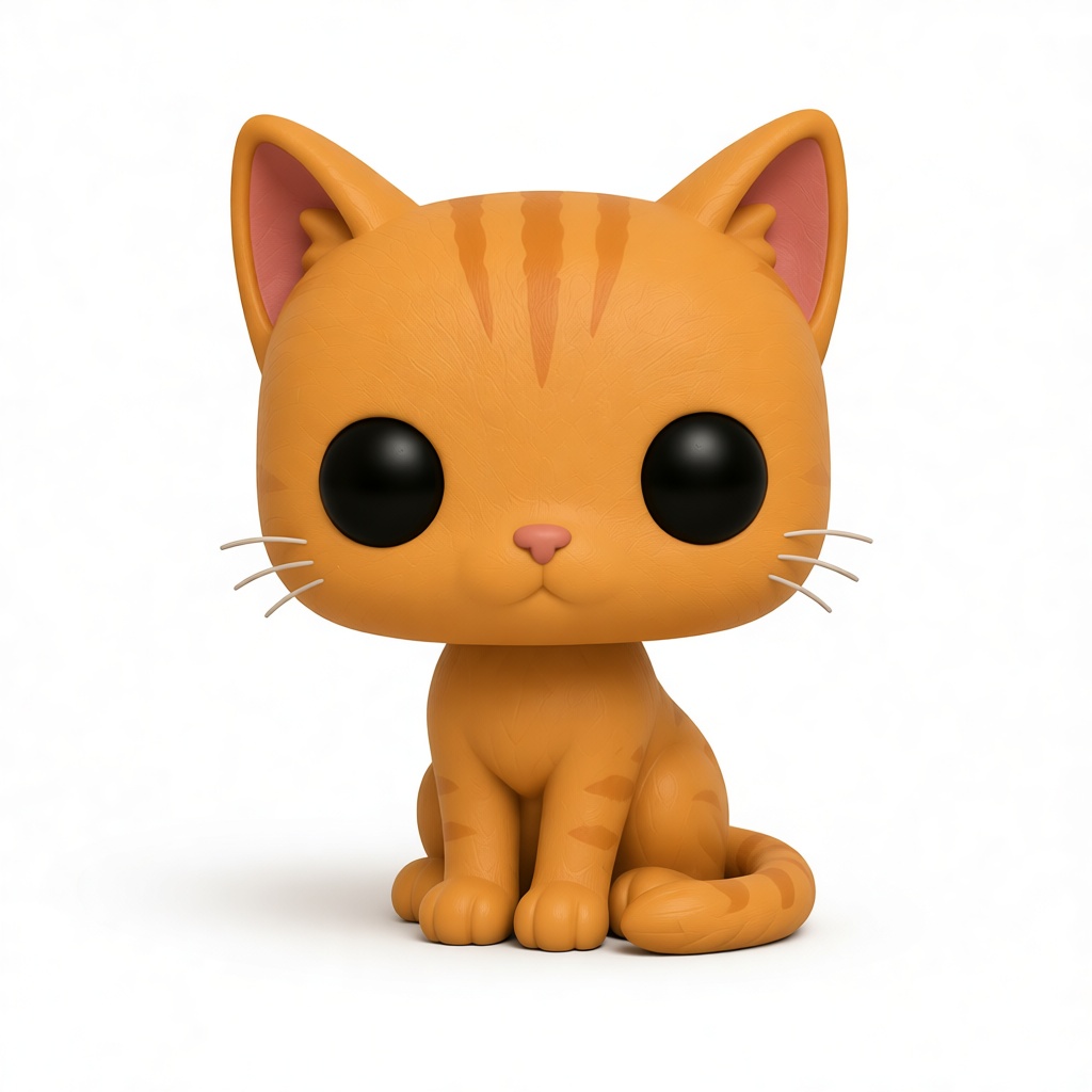 Orange Tabby Cat Figurine free 3D printable STL
