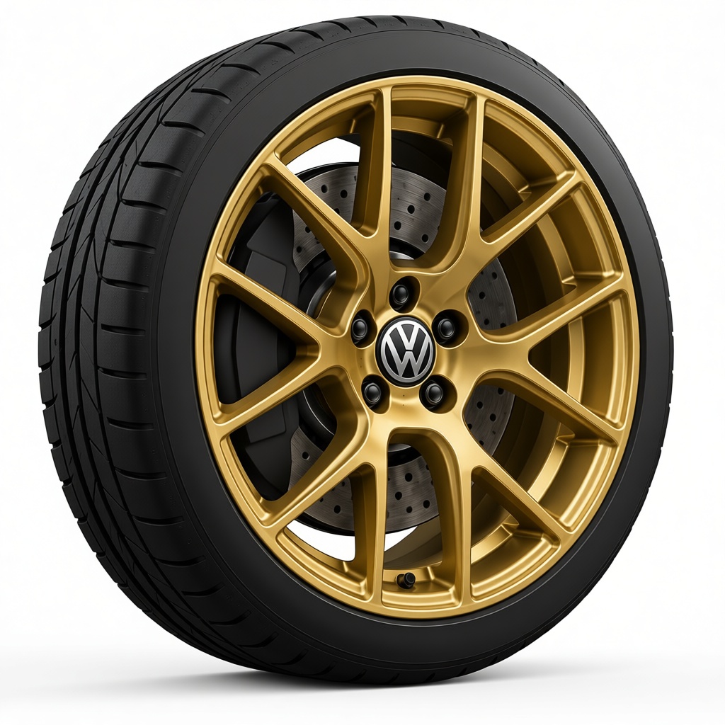 Volkswagen Gold Wheel Model free 3D printable STL