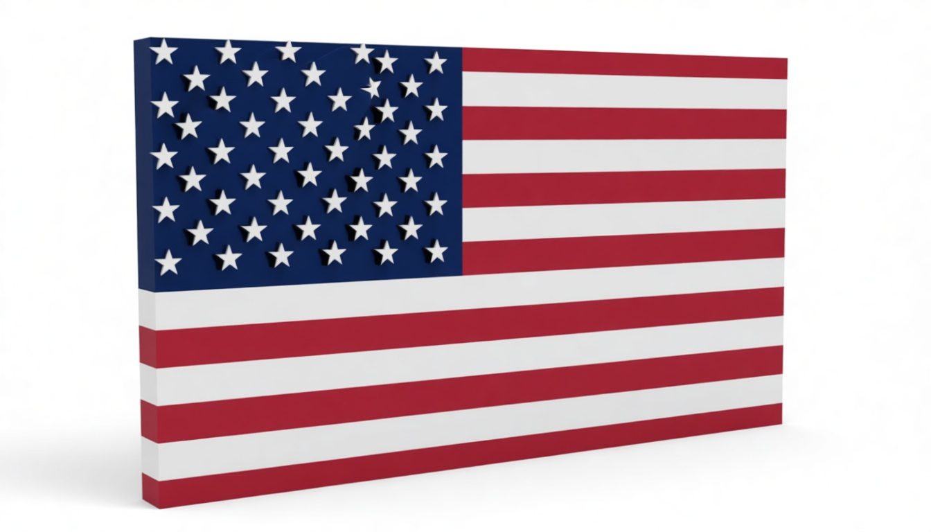 United States Flag Plaque free 3D printable STL