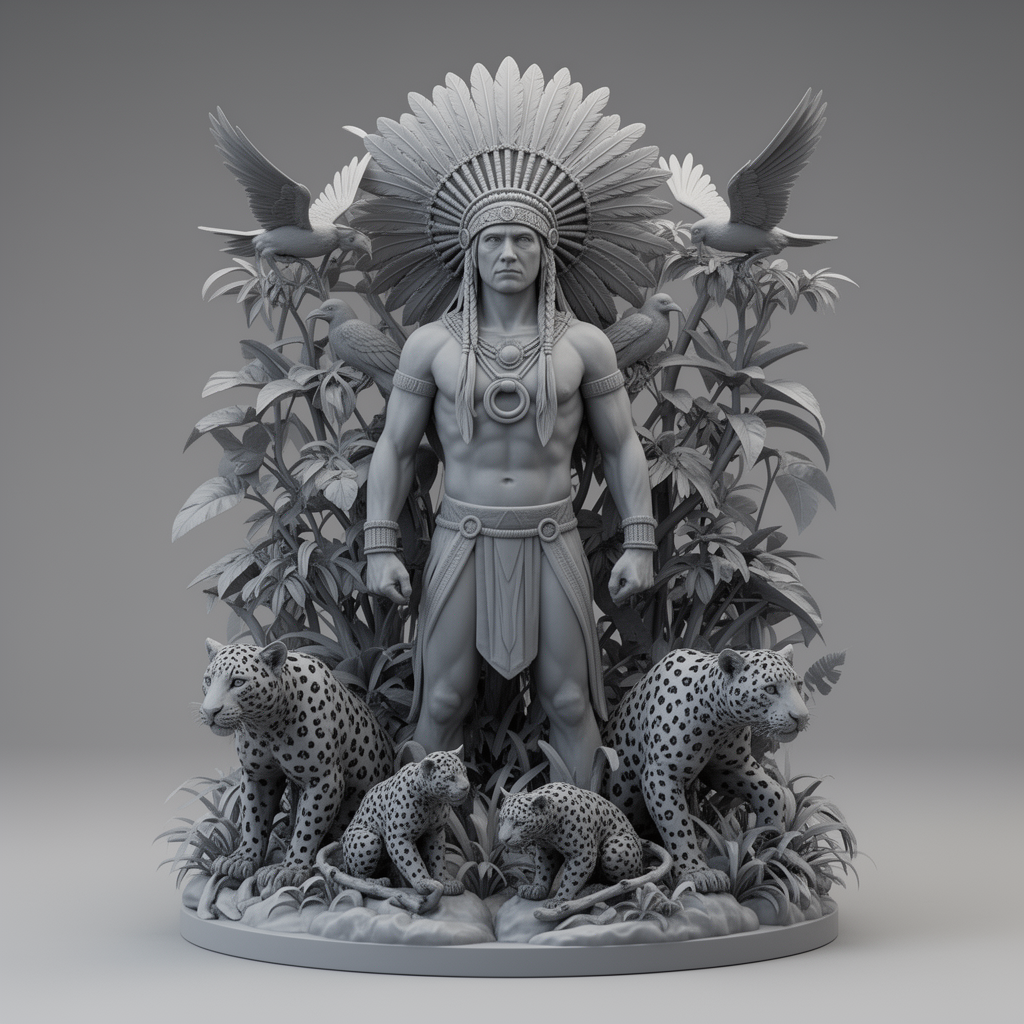 Amazonian Indigenous Bust free 3D printable STL