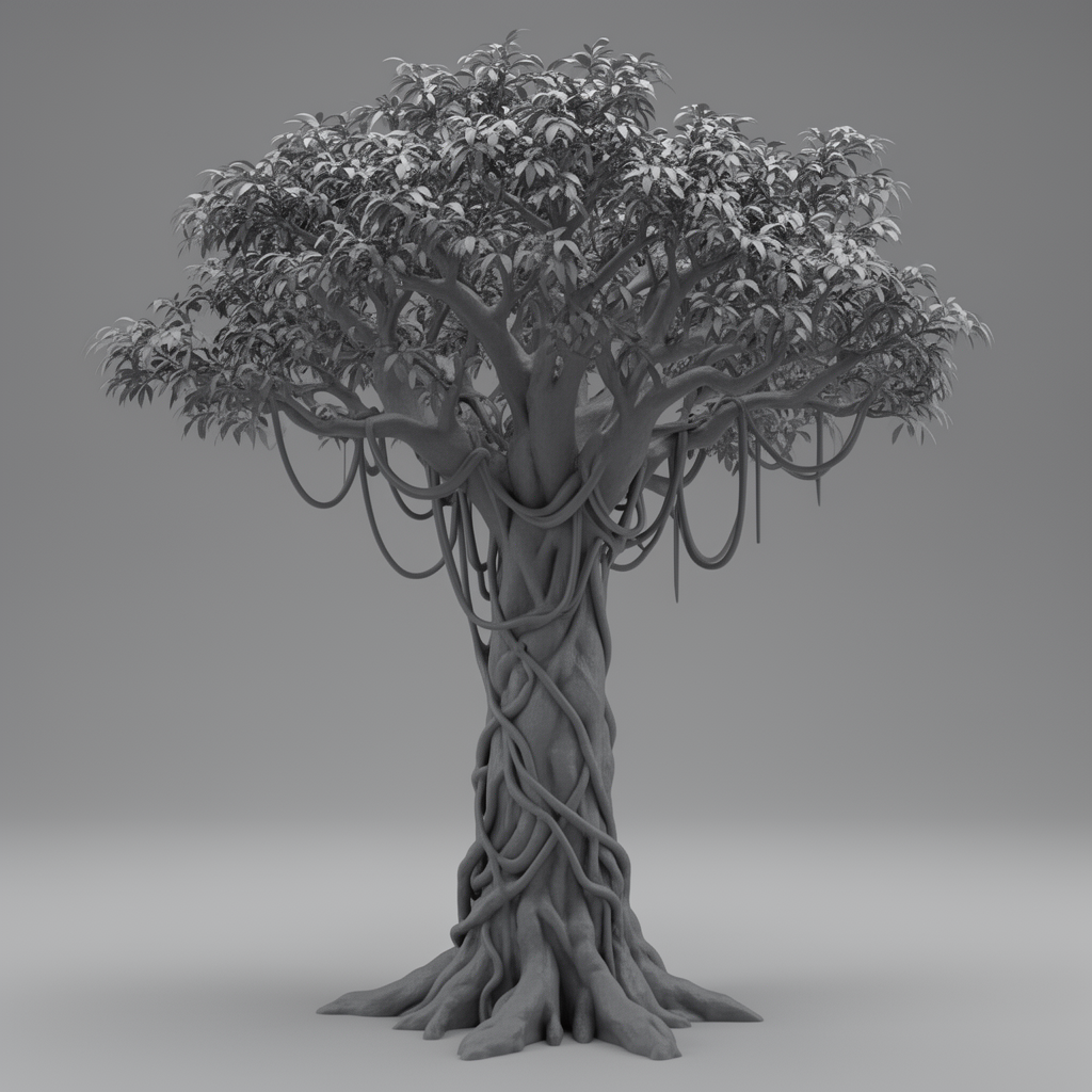 Jungle Tree Figurine free 3D printable STL