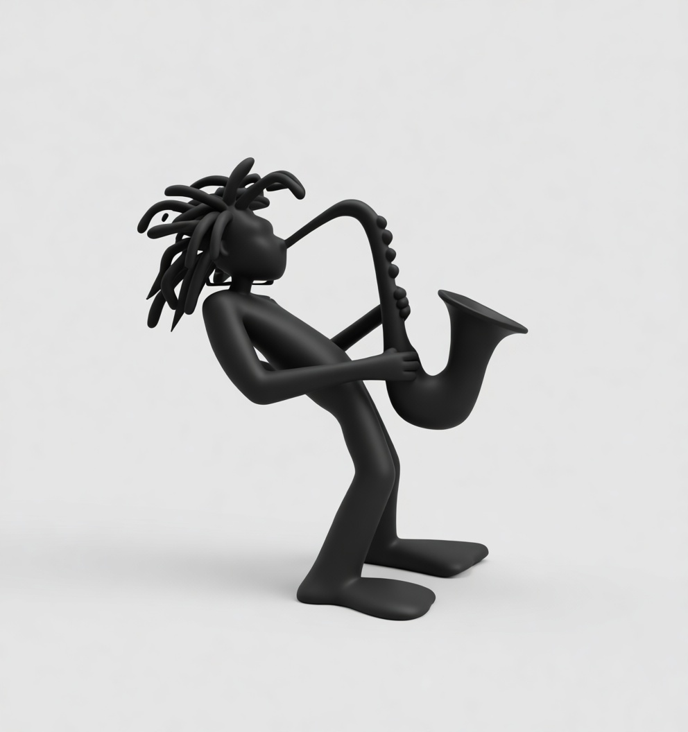 Jazz Saxophonist Figurine free 3D printable STL