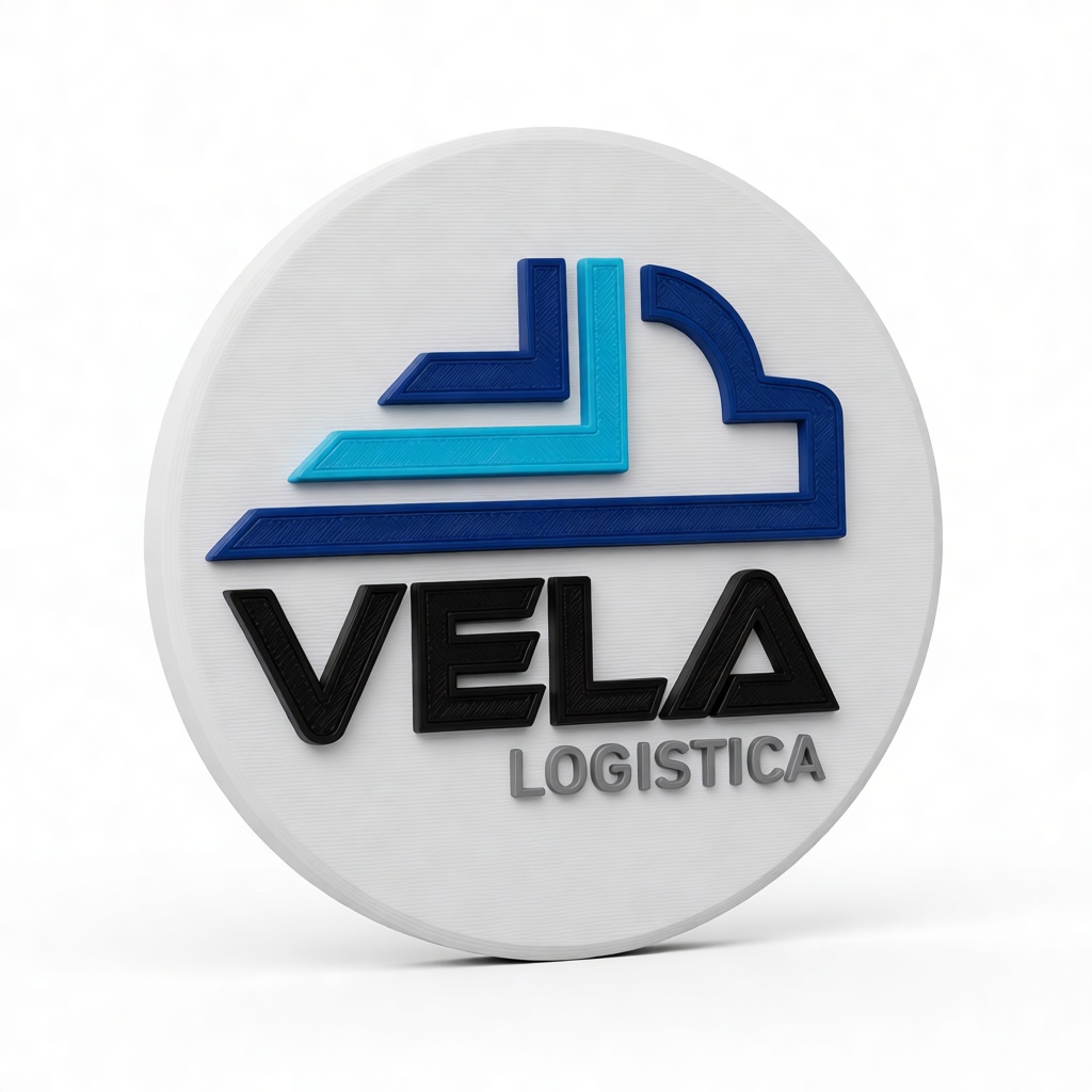 Vela Logistica Logo Plaque free 3D printable STL