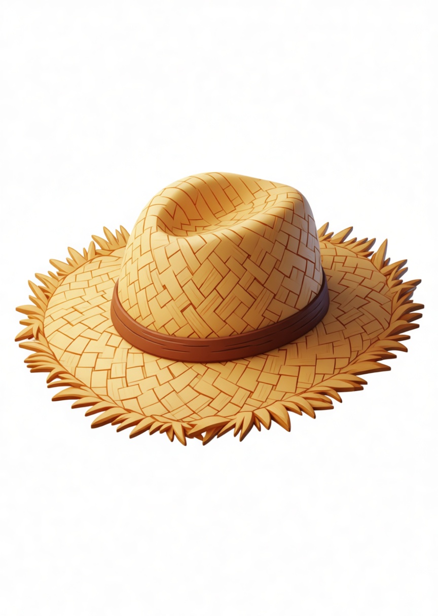 Straw Fedora Hat free 3D printable STL