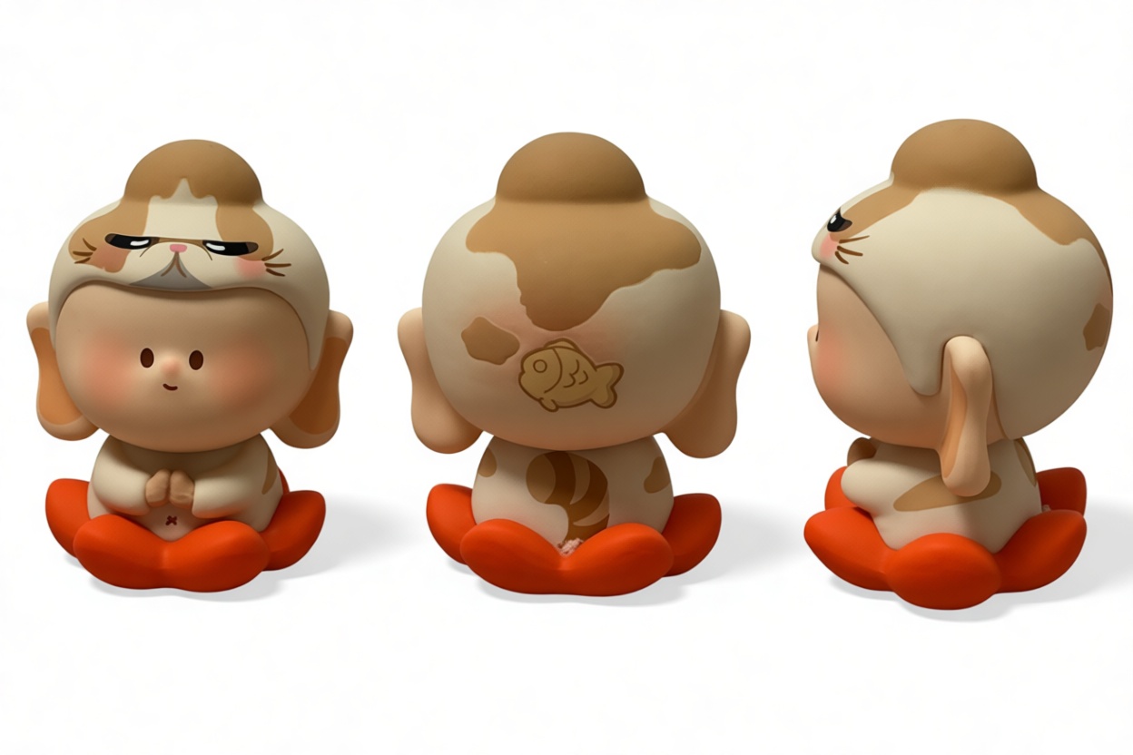 Meditating Cat Buddha Figurine free 3D printable STL