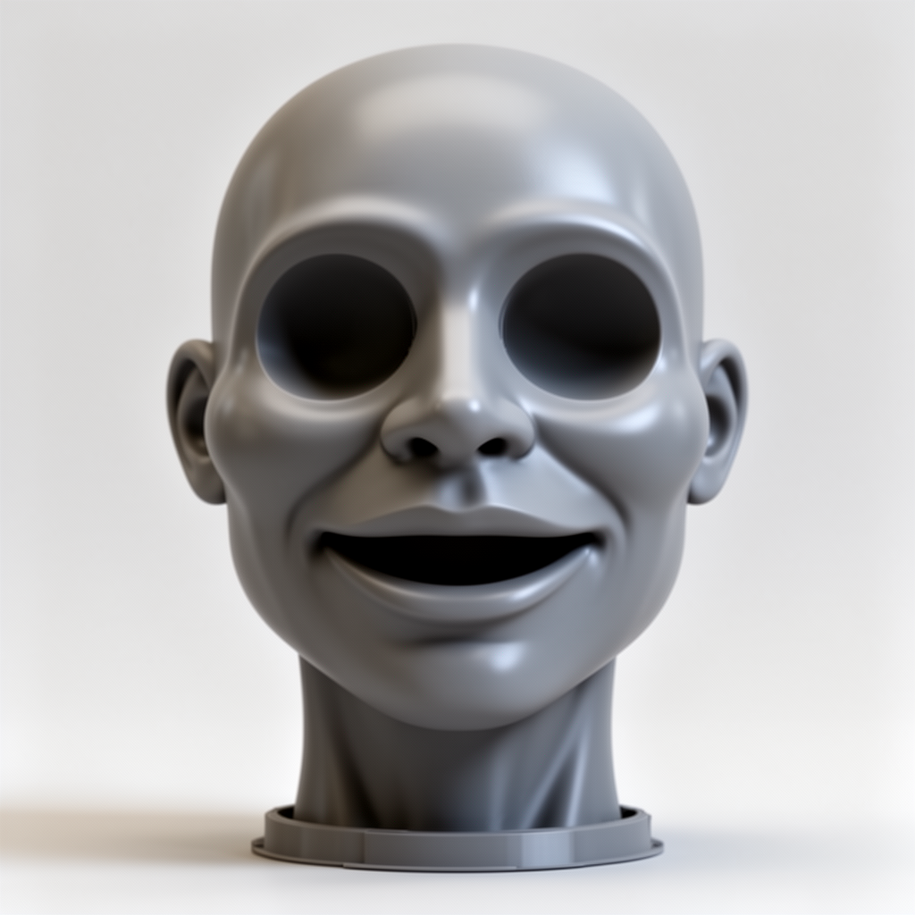 Ventriloquist Head Shell free 3D printable STL