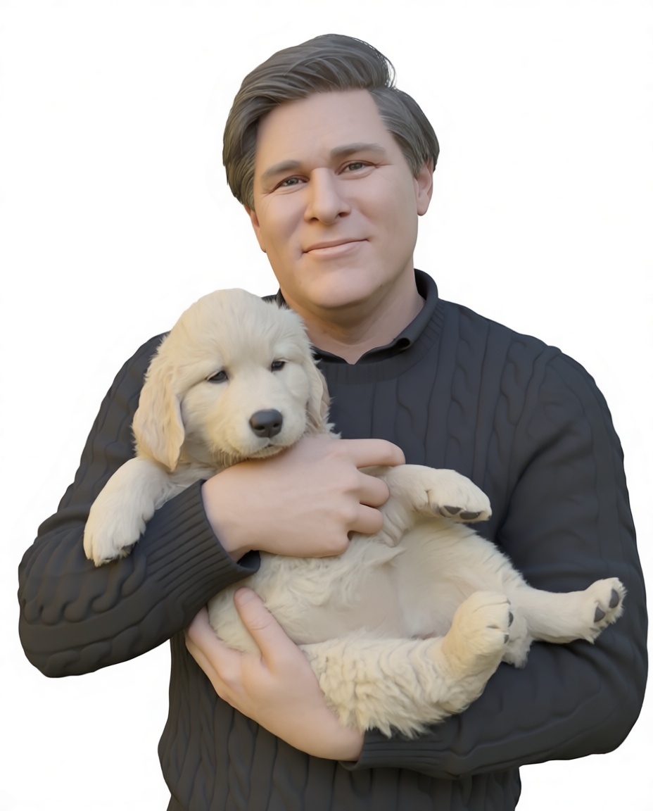 Golden Retriever Puppy Figurine free 3D printable STL
