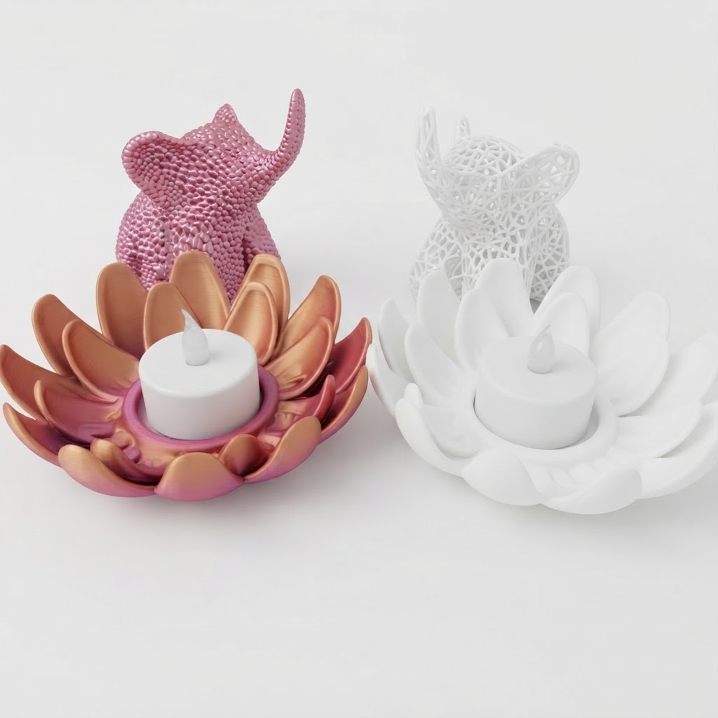 Elephant Candle Holder free 3D printable STL