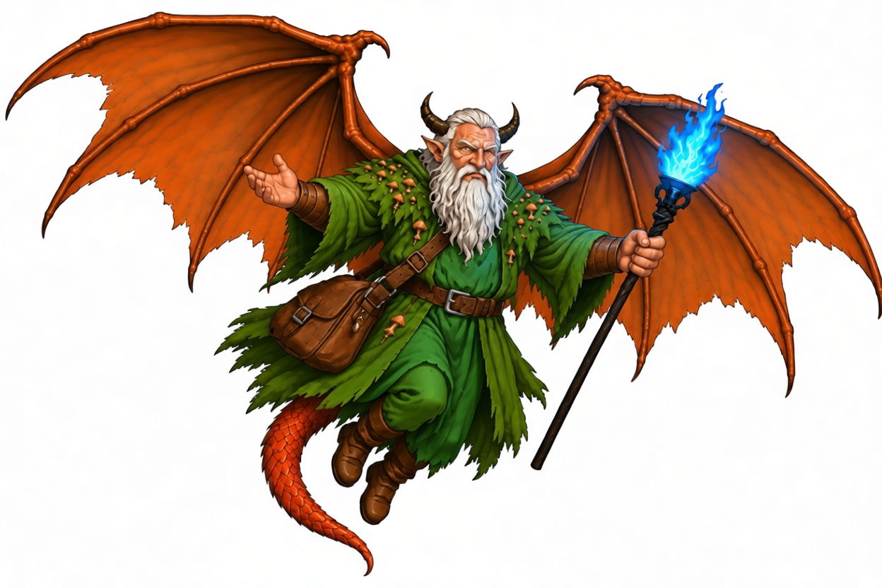 Winged Wizard Figurine free 3D printable STL