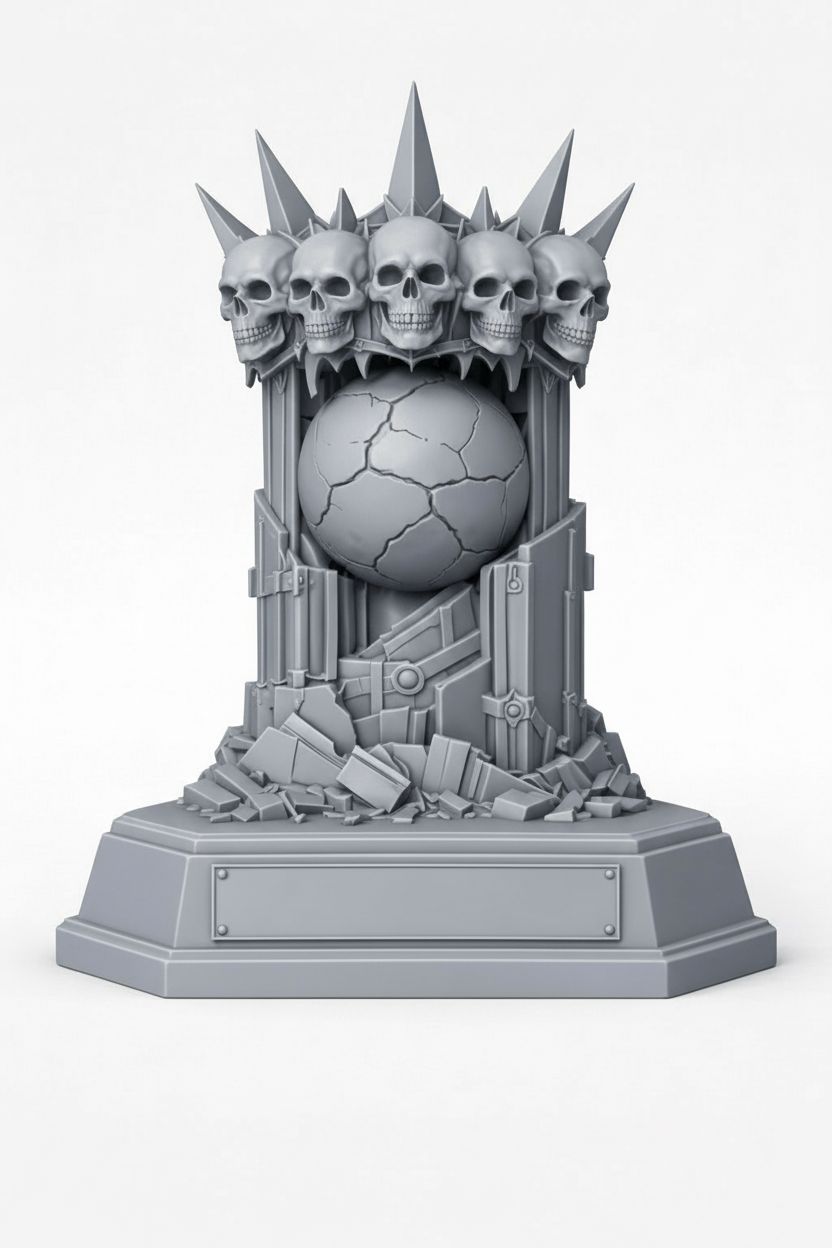 Skulls and Orb Trophy free 3D printable STL