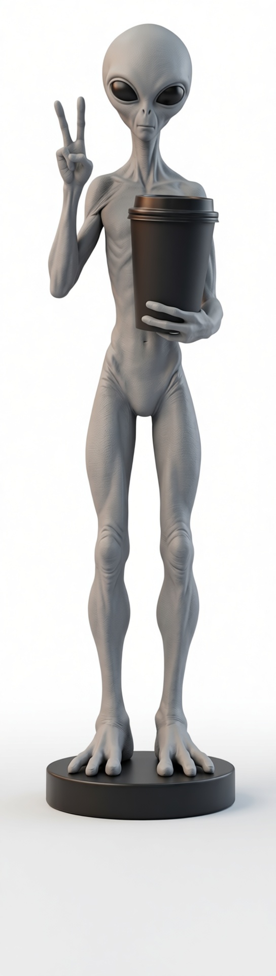 Grey Alien Figurine free 3D printable STL