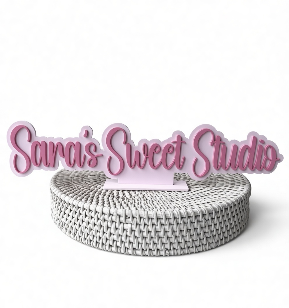 Sara's Sweet Studio Sign free 3D printable STL