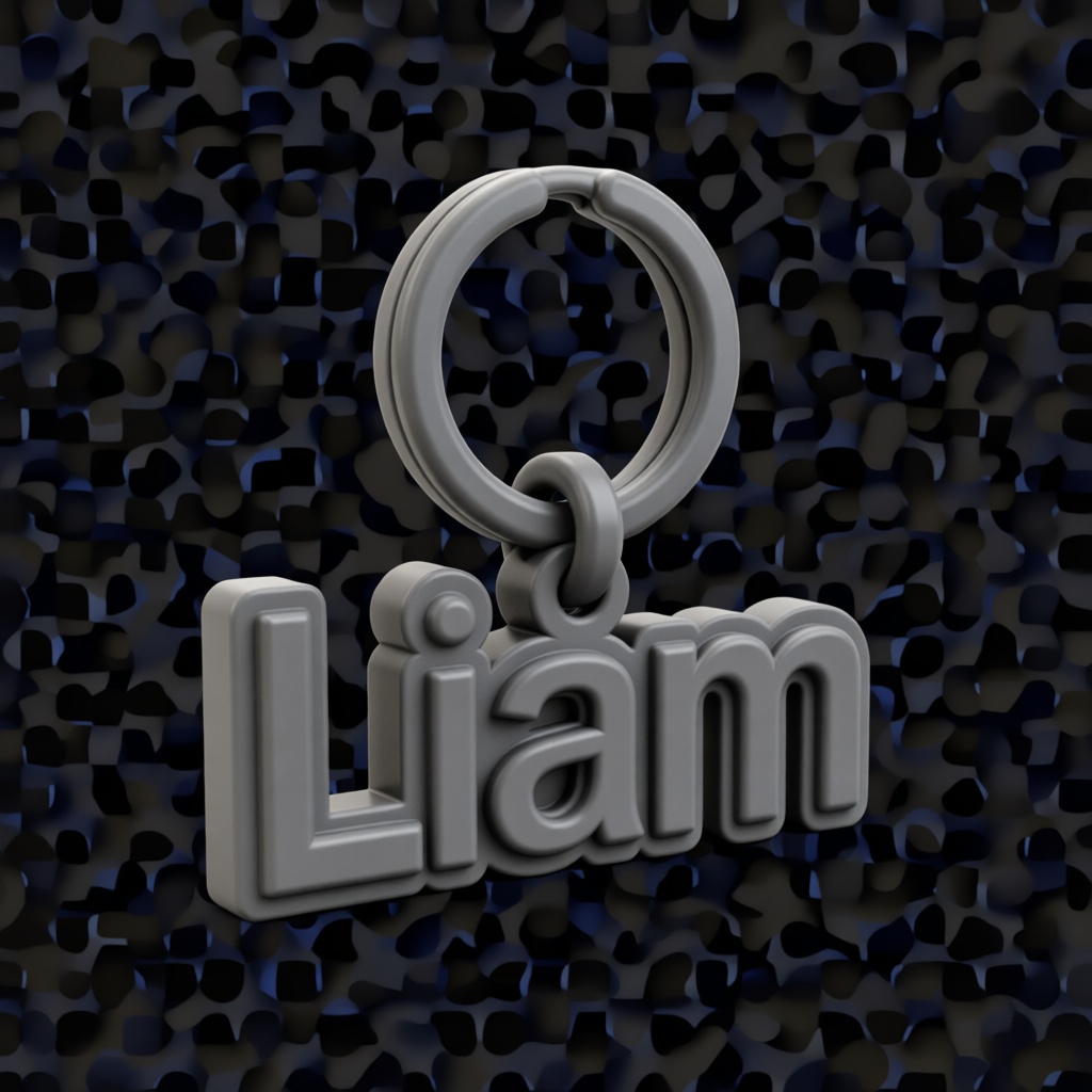 Liam Name Keychain free 3D printable STL