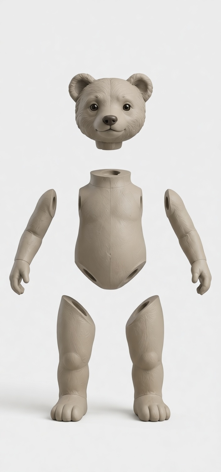 Bear Doll Model - Free 3D Printable STL File