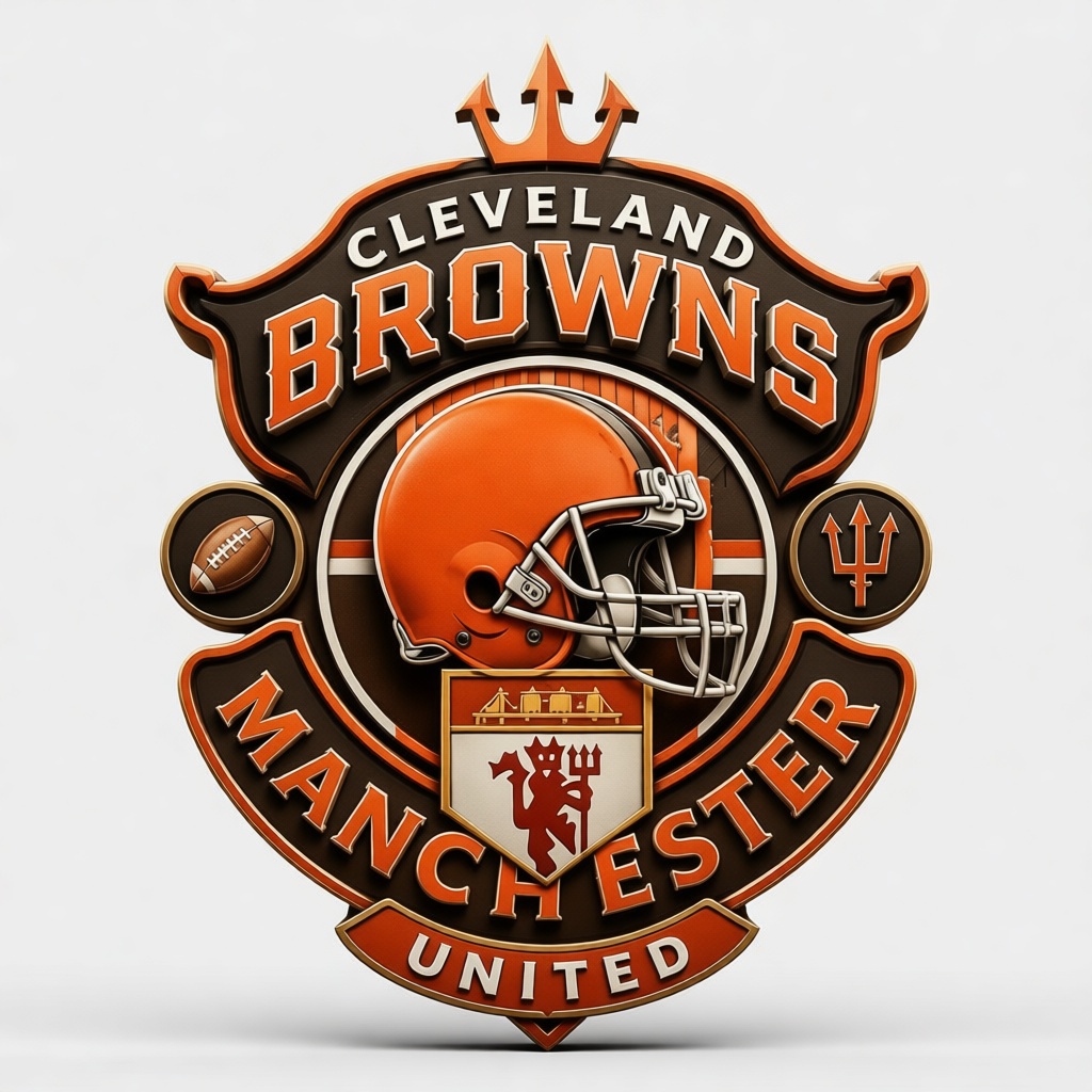 Cleveland Browns Football Helmet Emblem free 3D printable STL