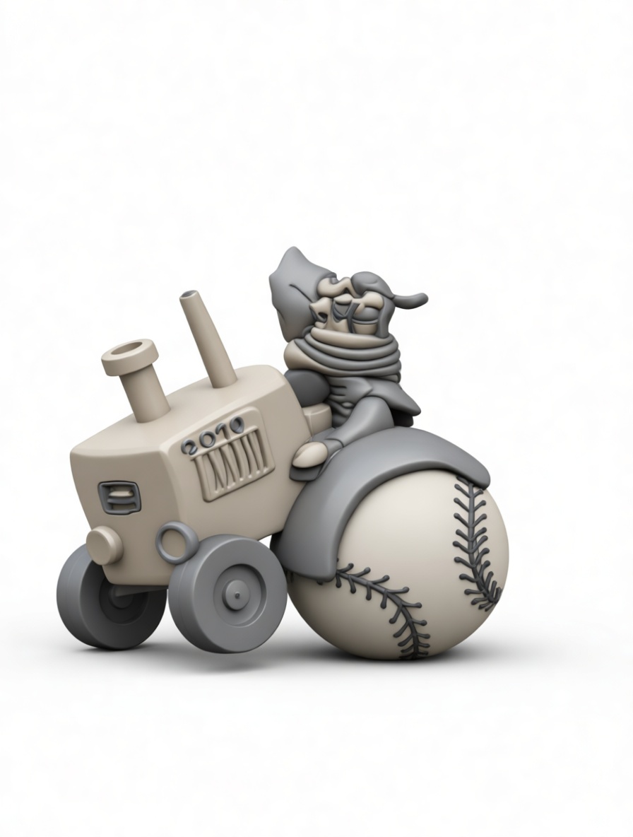 Tractor Baseball Figurine free 3D printable STL