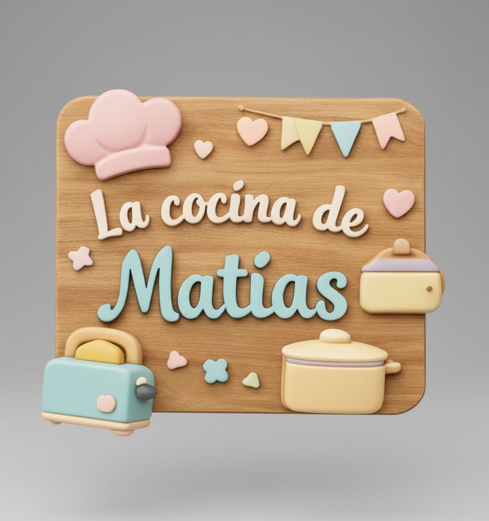 Personalized Kitchen Sign free 3D printable STL