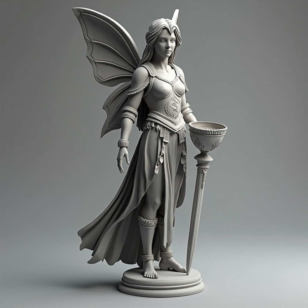 Medieval Fairy Trophy free 3D printable STL
