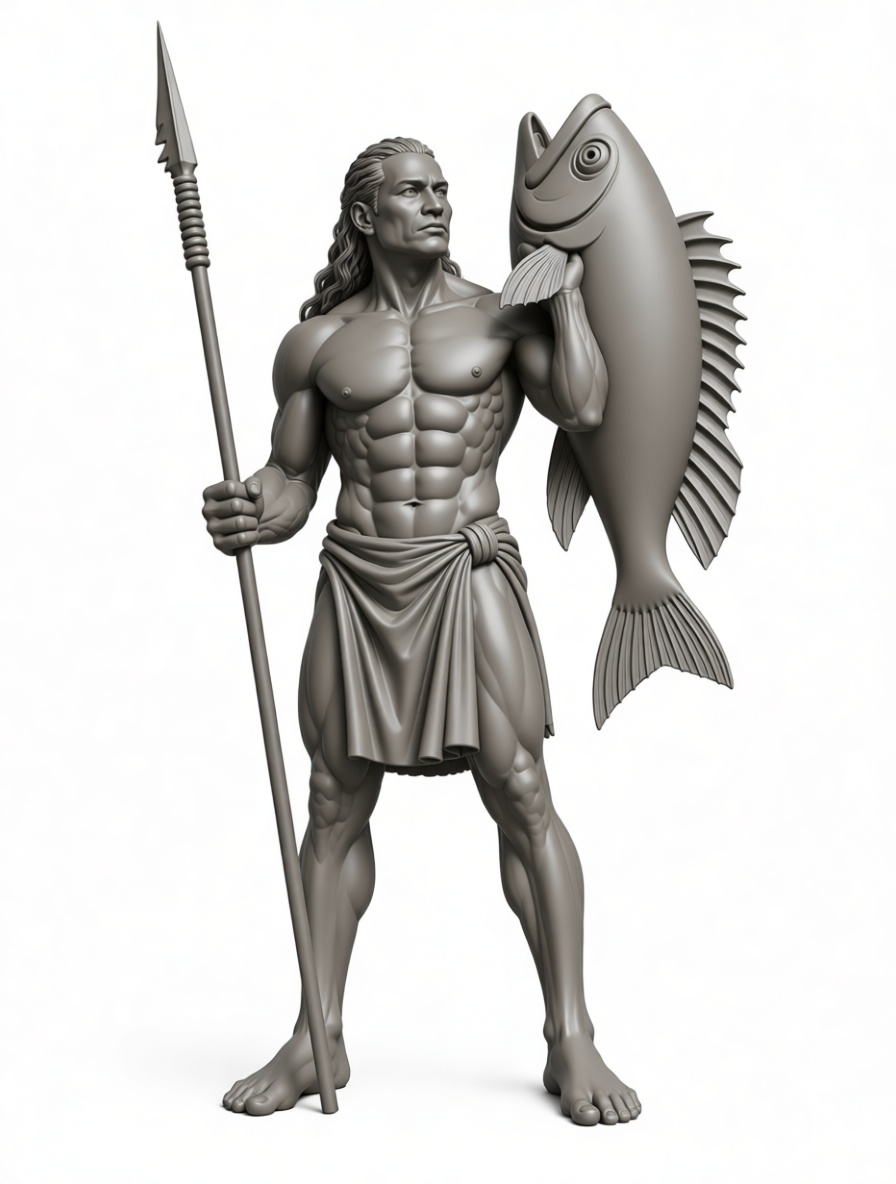 Ancient Fisherman Figurine free 3D printable STL