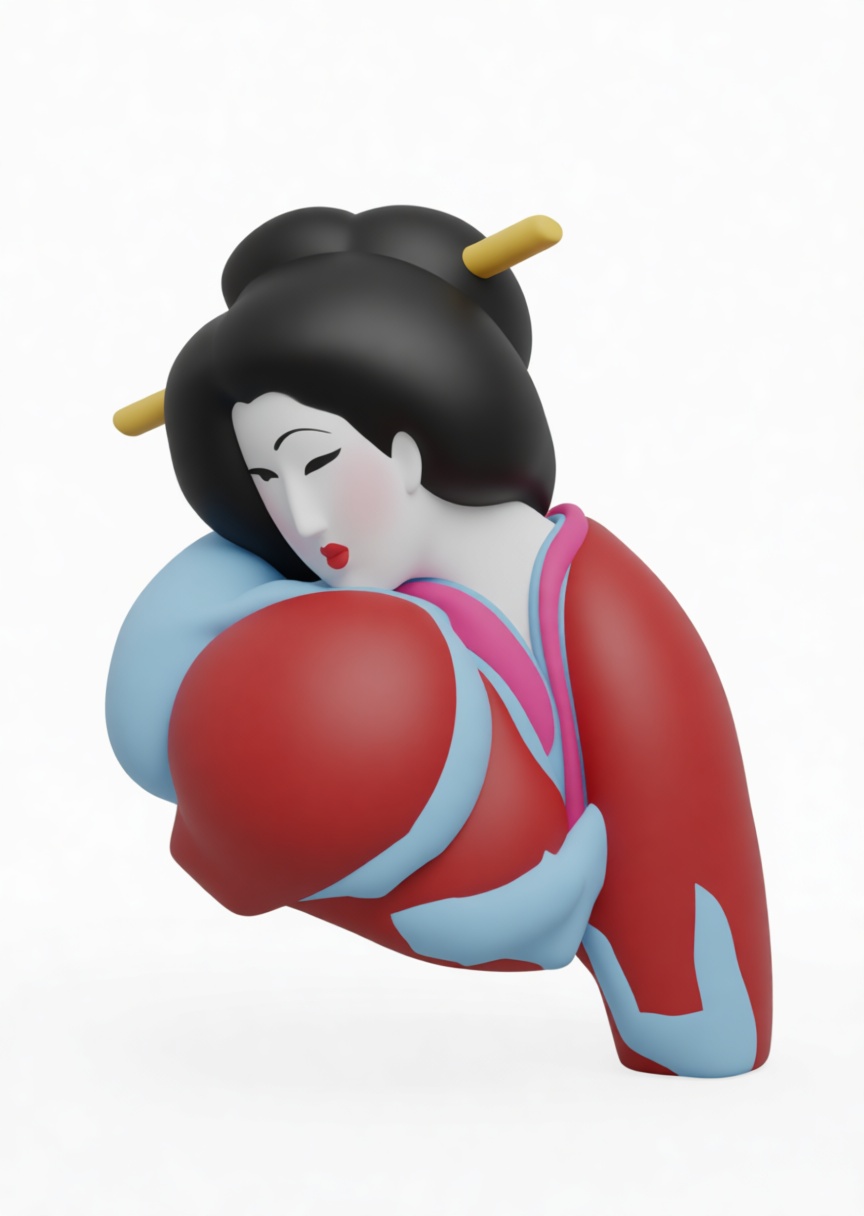 Geisha Bust Figurine free 3D printable STL
