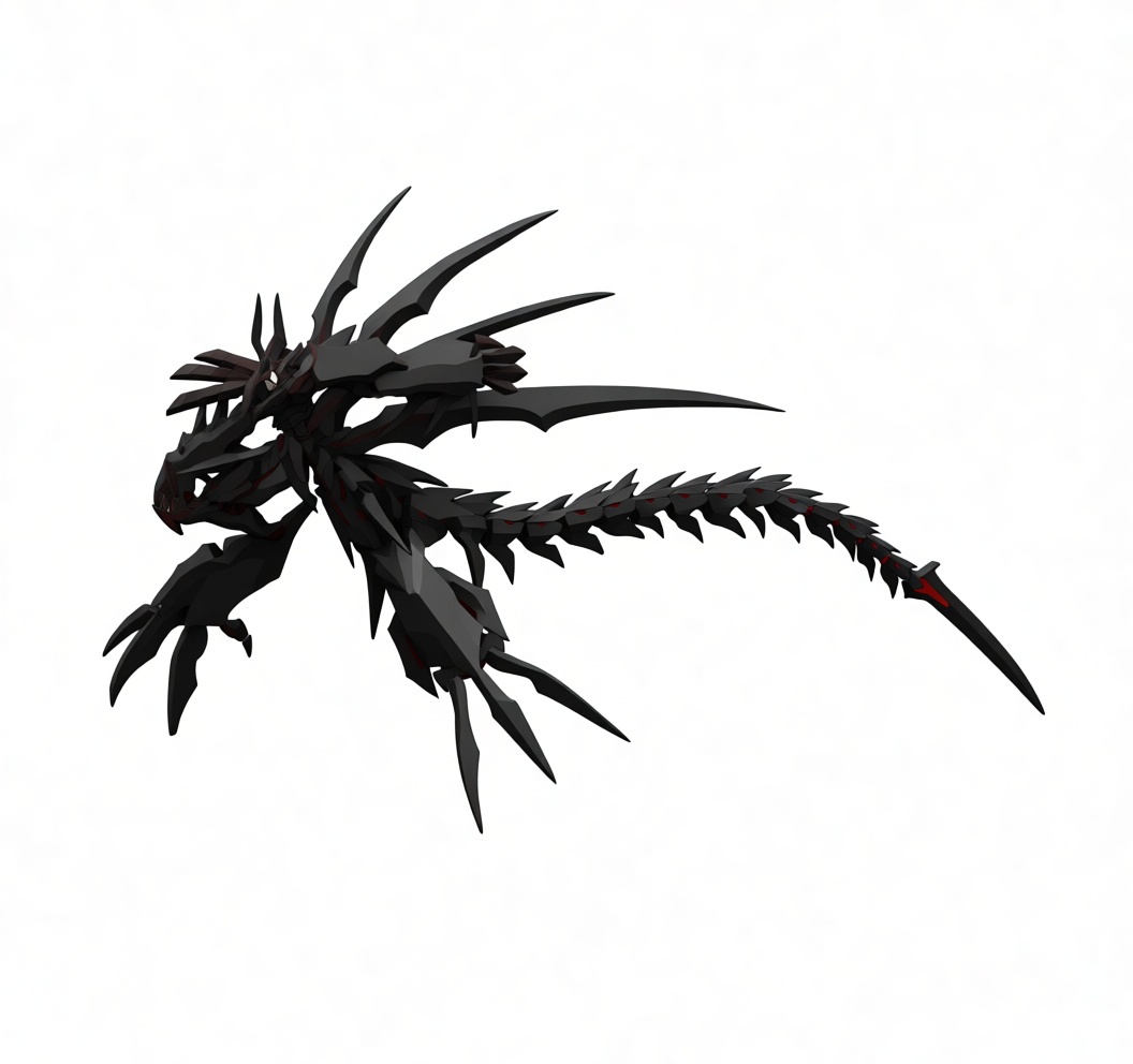 Dark Skeleton Dragon Figurine free 3D printable STL