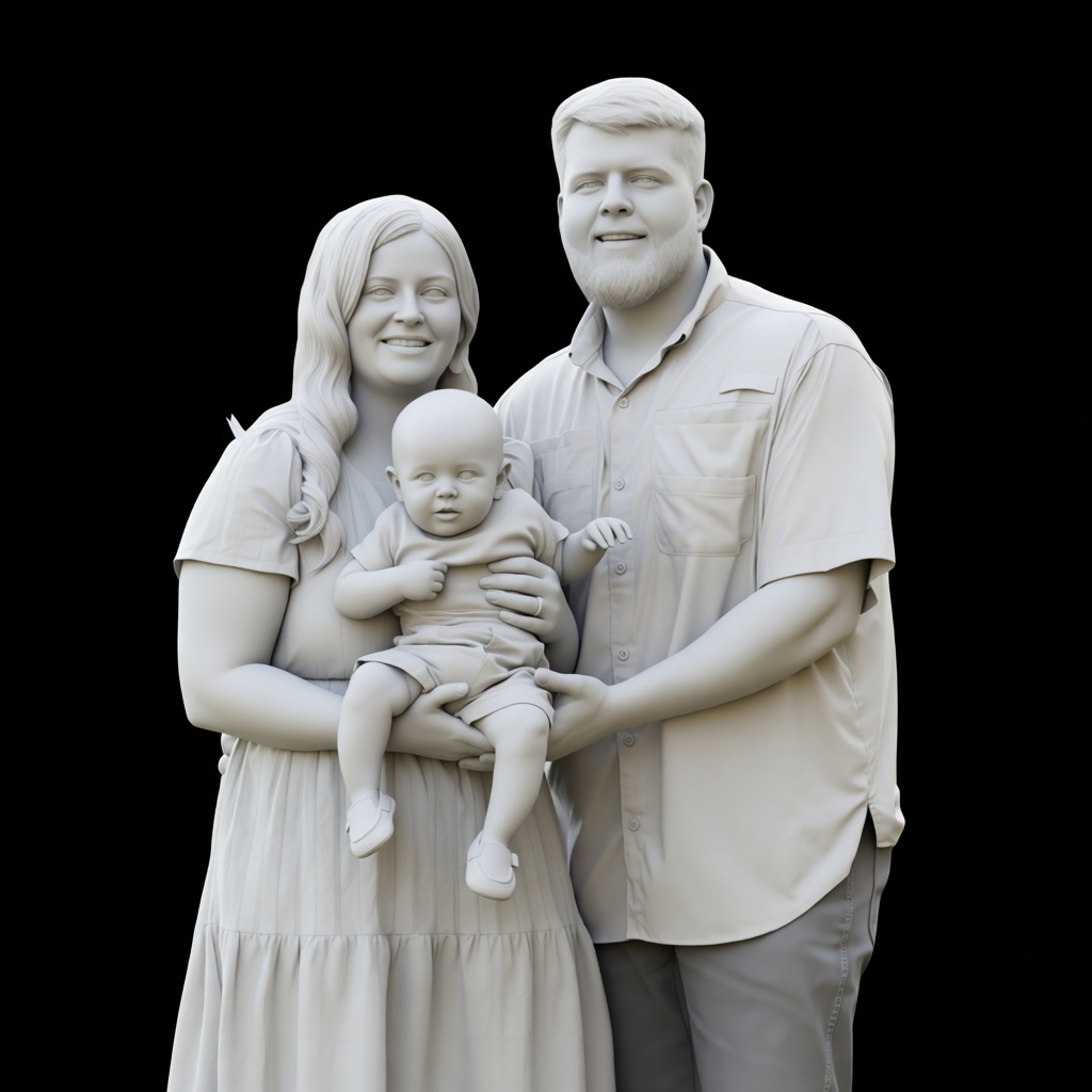 Family Portrait Sculpture free 3D printable STL