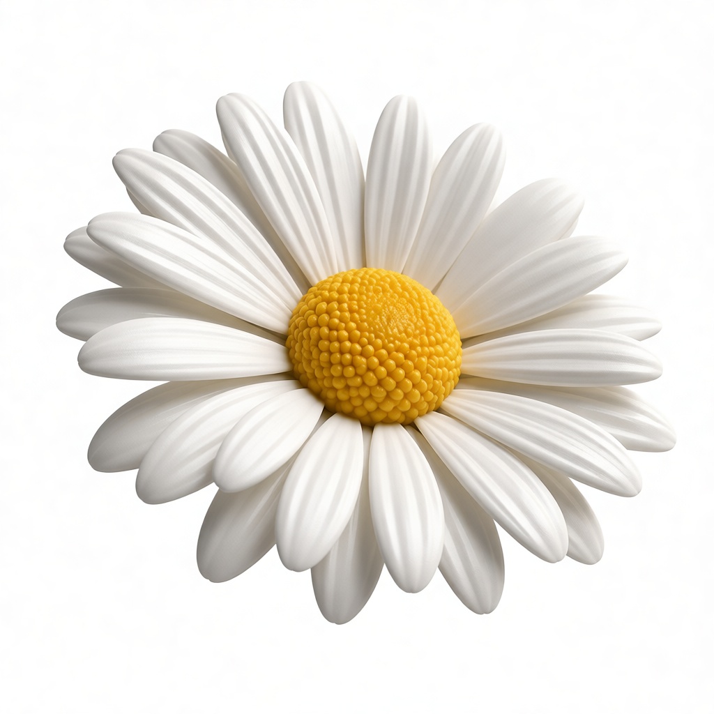 Common Daisy Flower Model free 3D printable STL