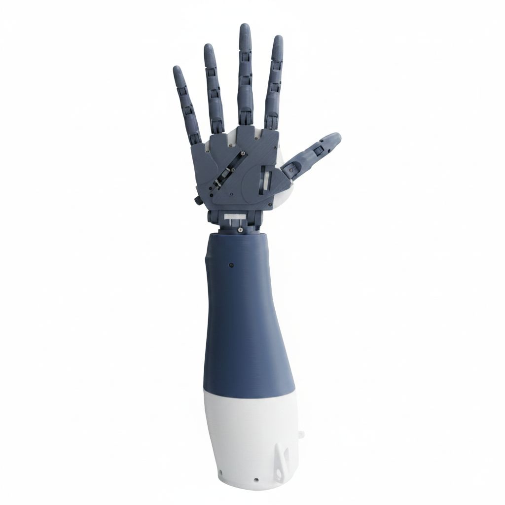 Robotic Prosthetic Hand Model free 3D printable STL