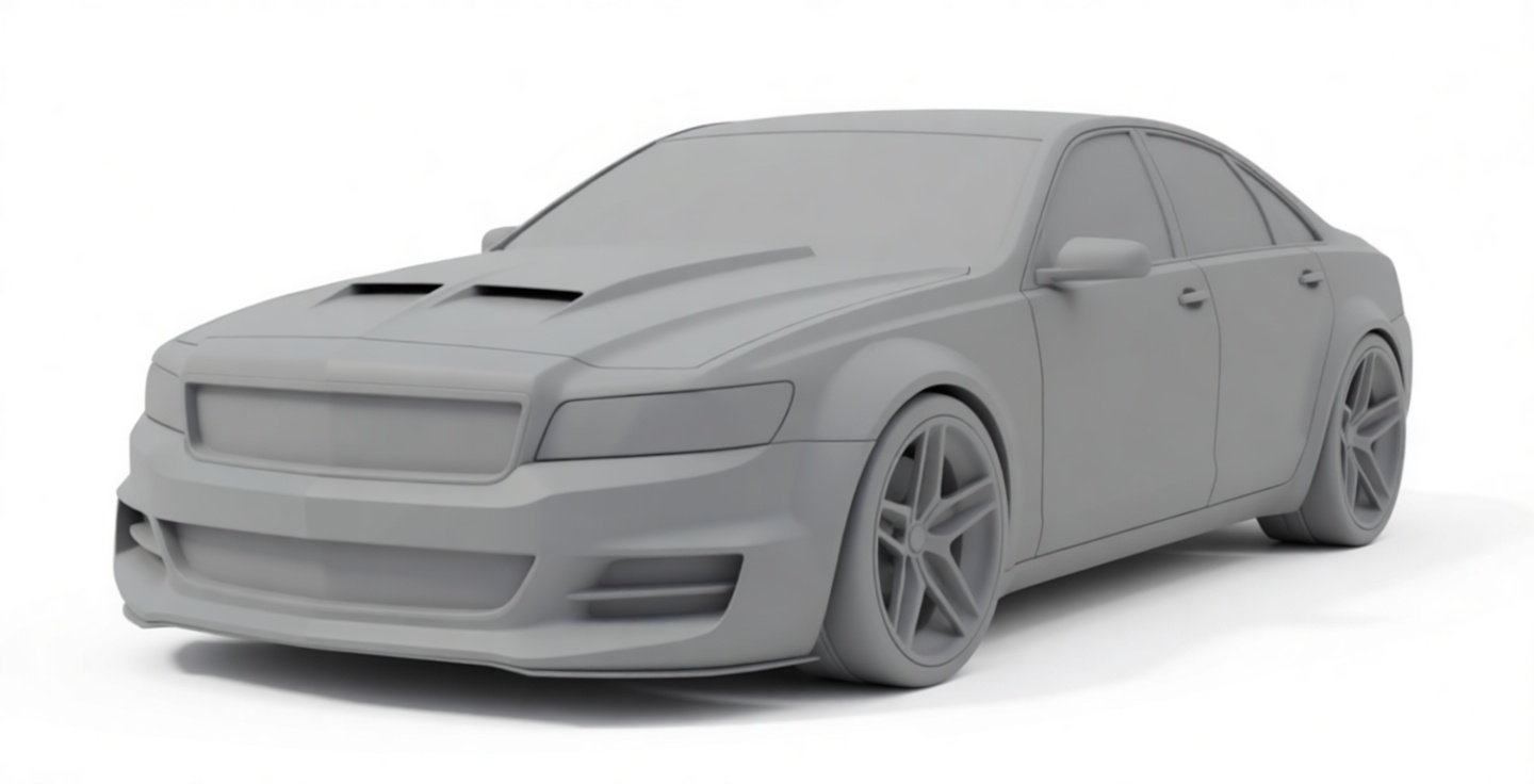 Audi A4 B7 Sedan Model free 3D printable STL