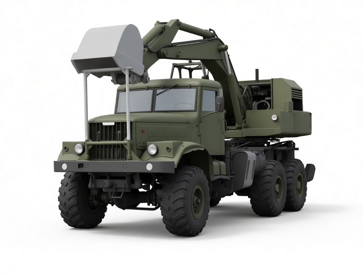 Military Excavator Truck Model free 3D printable STL