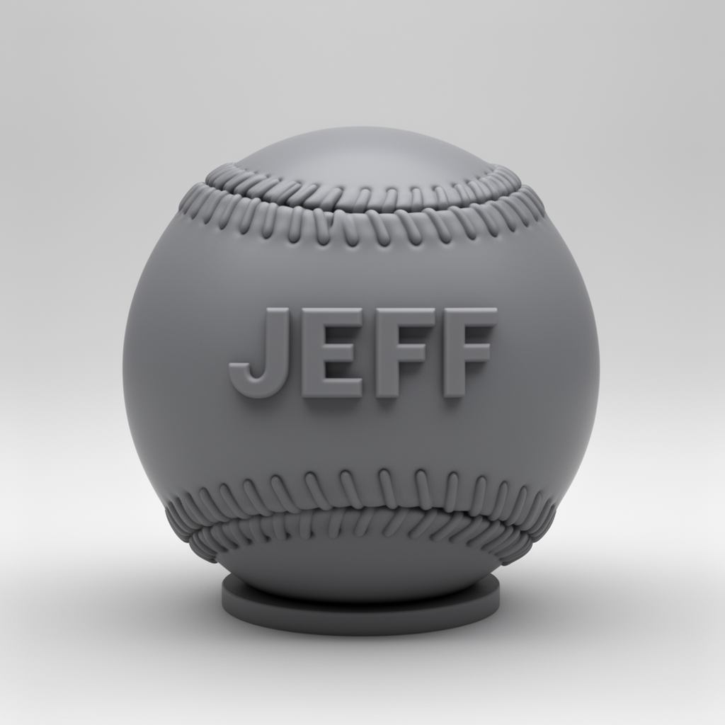 Personalized Baseball Figurine free 3D printable STL