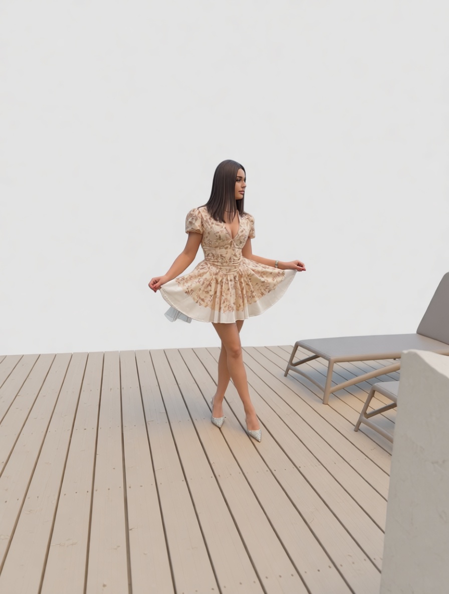 Woman in Floral Dress Figurine free 3D printable STL