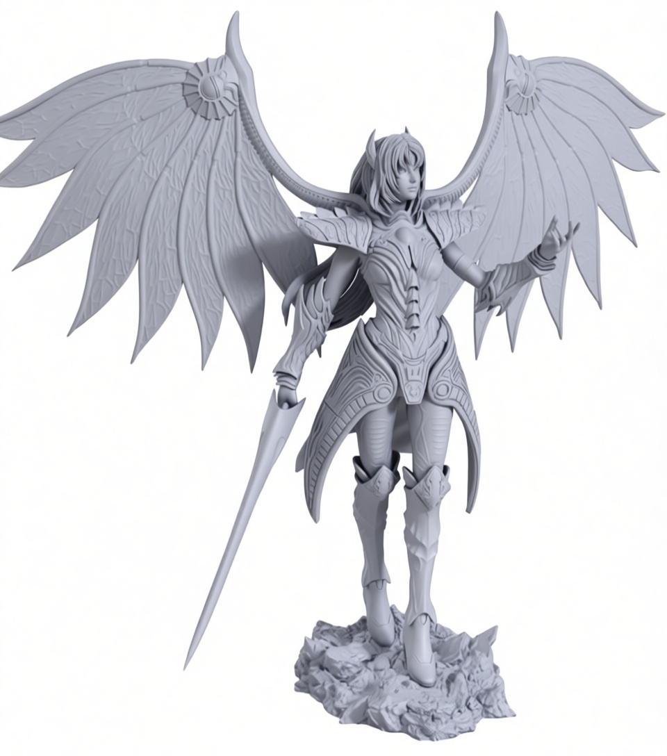 Winged Valkyrie Figurine free 3D printable STL