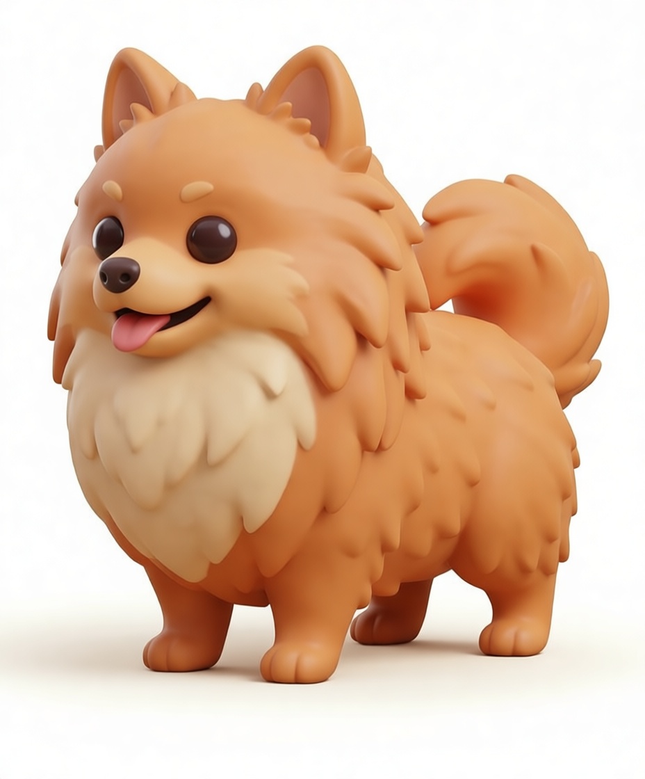 Pomeranian Dog Figurine free 3D printable STL