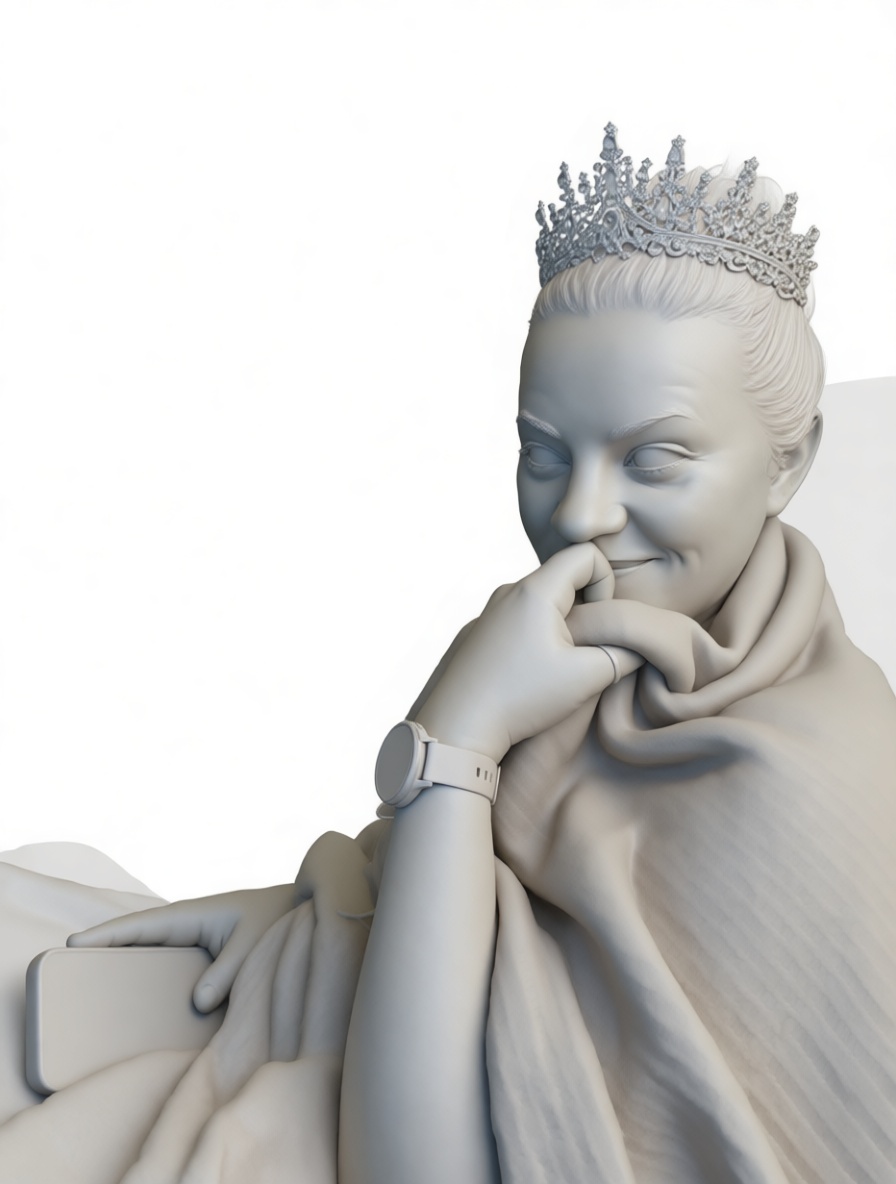 Woman with Crown Figurine free 3D printable STL