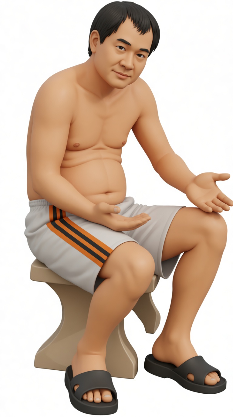Seated Man Figurine free 3D printable STL