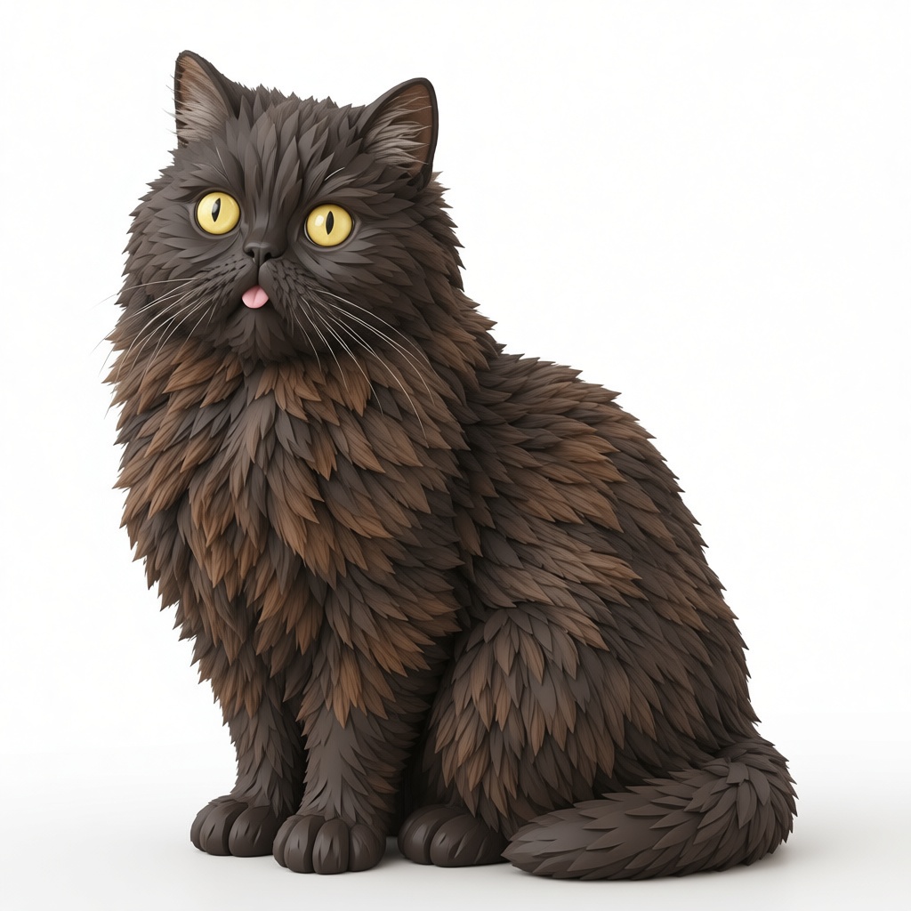 Persian Cat Figurine free 3D printable STL