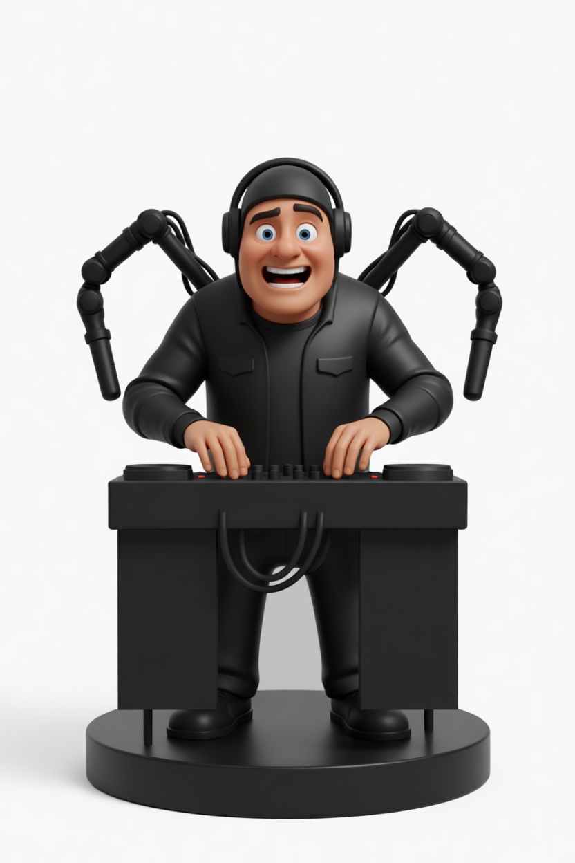 DJ Robot Figurine free 3D printable STL