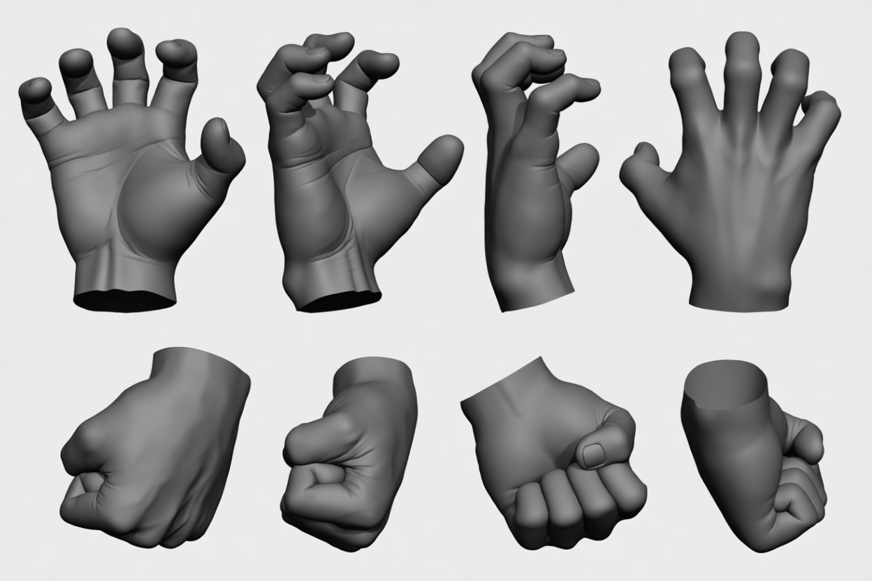 Human Hand 3D Model free 3D printable STL