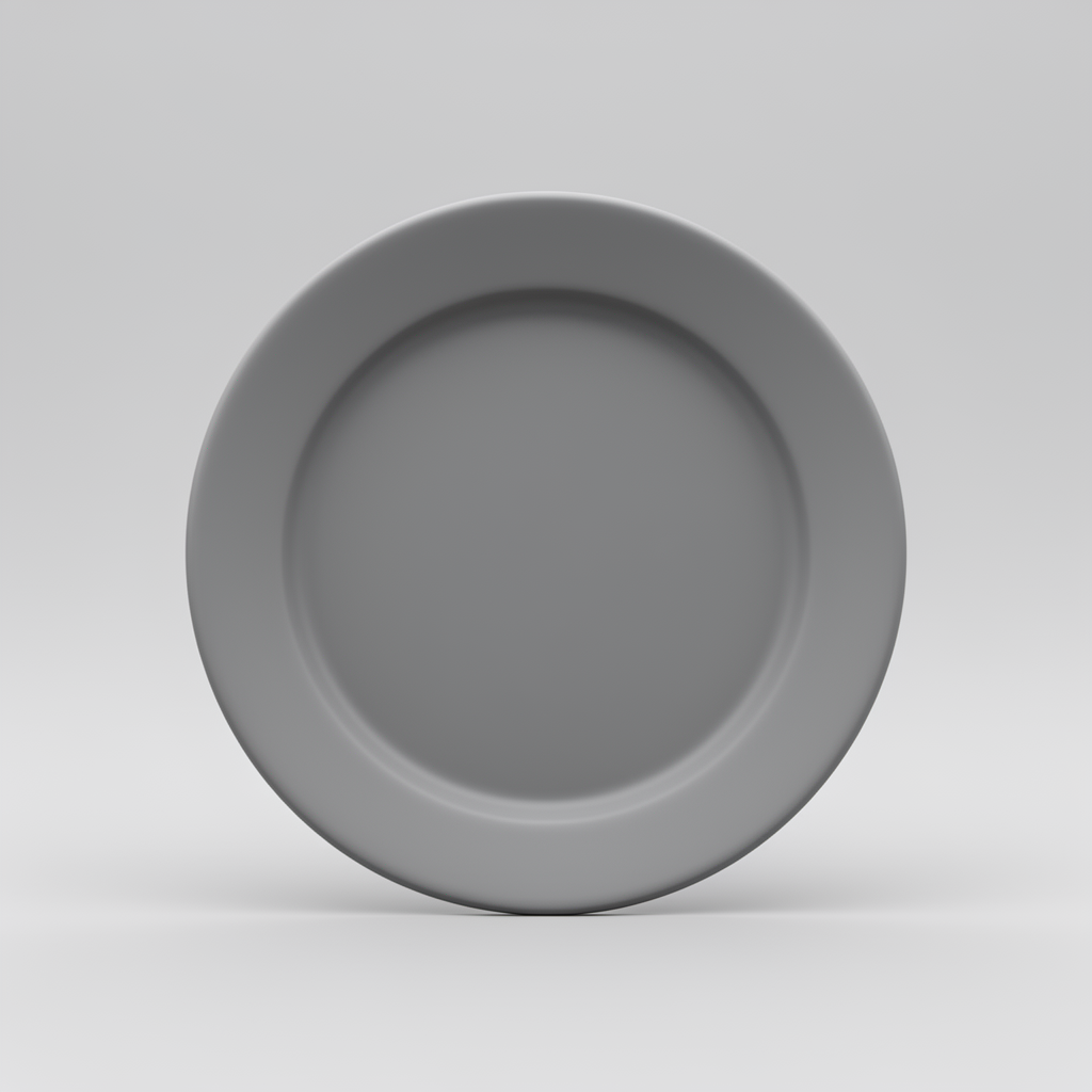 Smooth White Plate free 3D printable STL