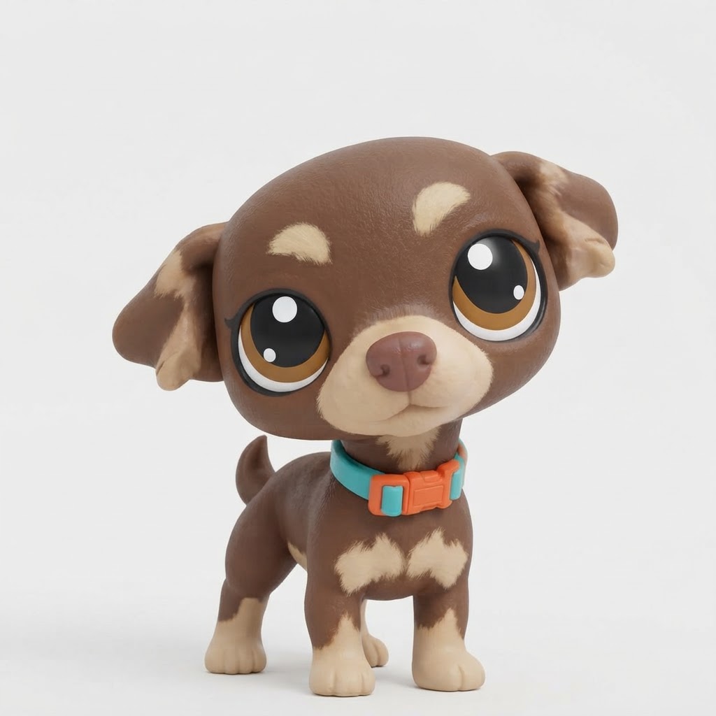 Littlest Pet Shop Dog Figurine free 3D printable STL