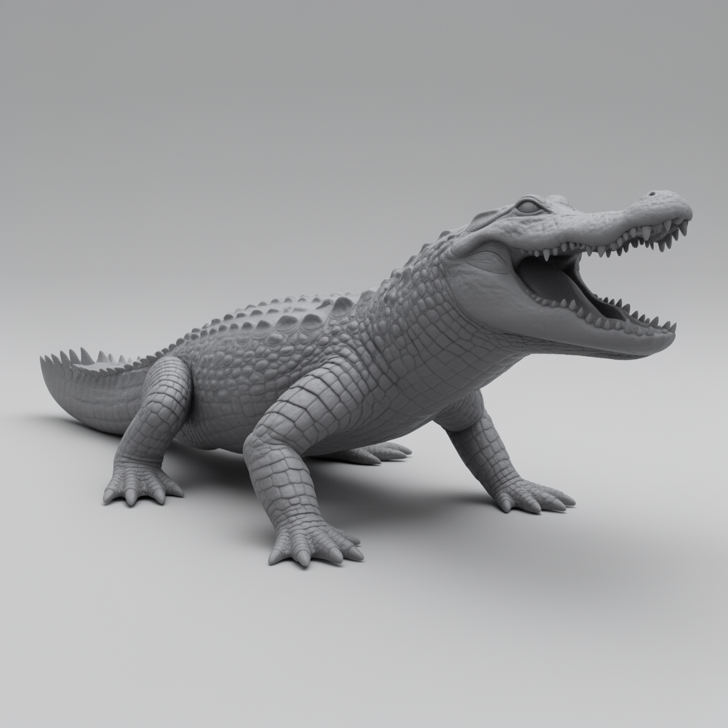 Nile Crocodile Figurine free 3D printable STL