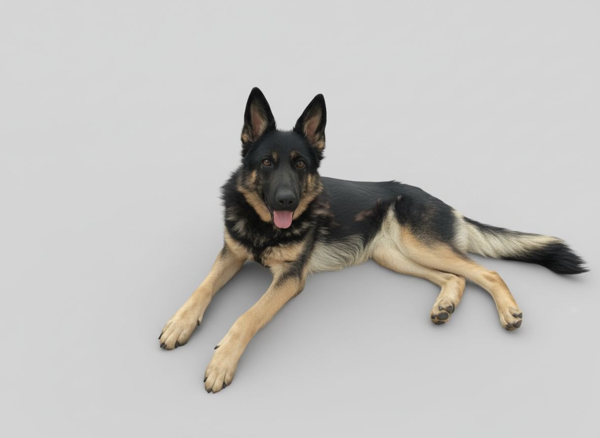 Realistic German Shepherd Model free 3D printable STL