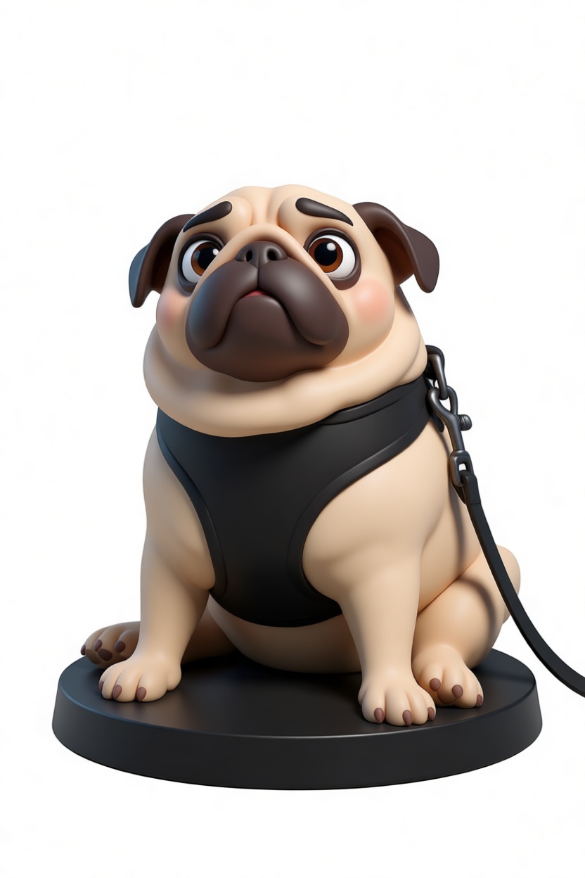 Pug Dog Figurine free 3D printable STL