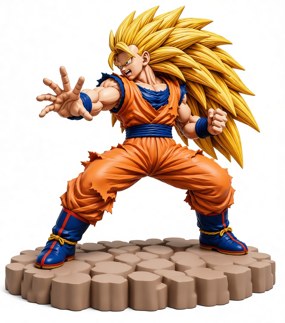 Super Saiyan 3 Goku Figurine free 3D printable STL