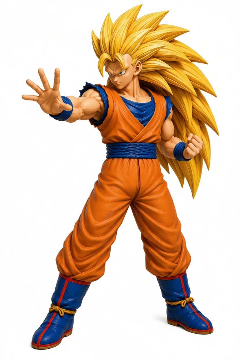 Super Saiyan 3 Goku Figurine free 3D printable STL