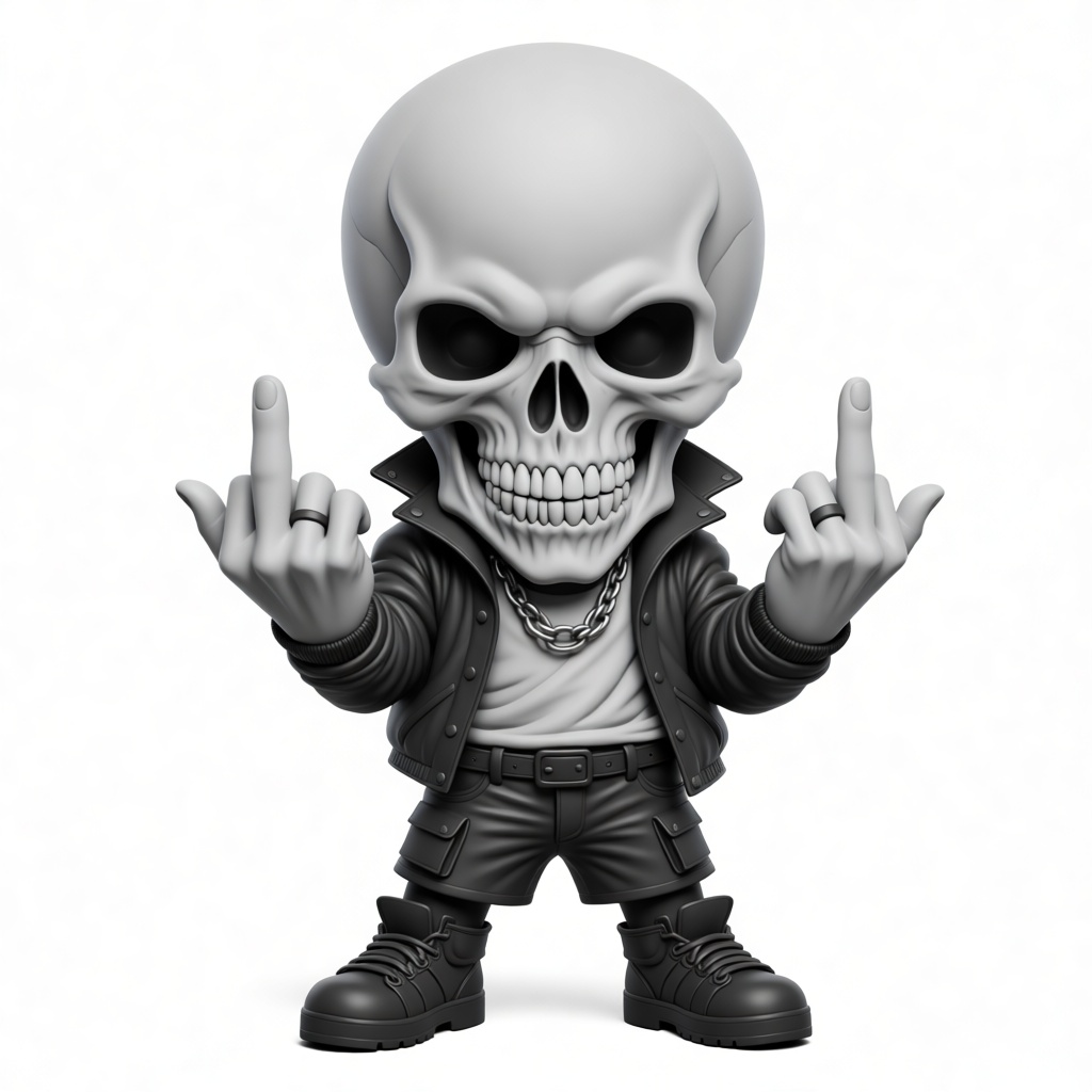 Skull Punk Figurine free 3D printable STL